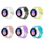 Cinturino silicone glitter trasparente con trama a diamante 20-22