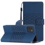 Custodia in pelle goffrata con cordino per Samsung Galaxy A02s