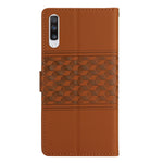 Custodia in pelle effetto goffrato con cordino per Samsung Galaxy