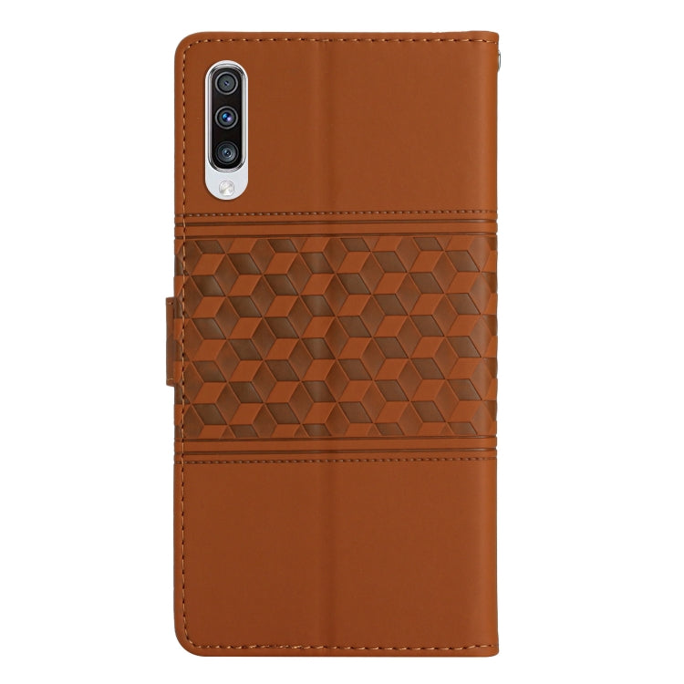 Custodia in pelle effetto goffrato con cordino per Samsung Galaxy