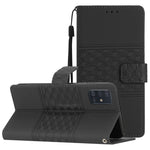Custodia in pelle effetto goffrato con cordino per Samsung Galaxy