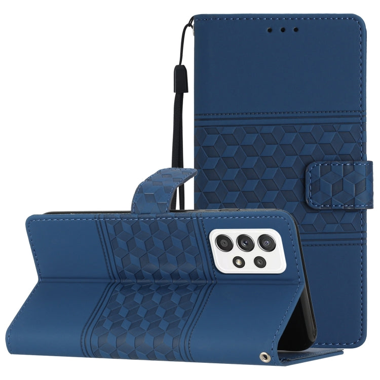 Custodia in pelle effetto goffrato con cordino per Samsung Galaxy