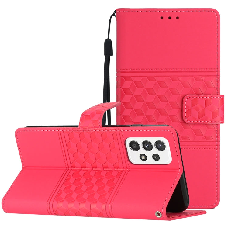 Custodia in pelle effetto goffrato con cordino per Samsung Galaxy