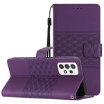 Custodia in pelle effetto goffrato con cordino per Samsung Galaxy