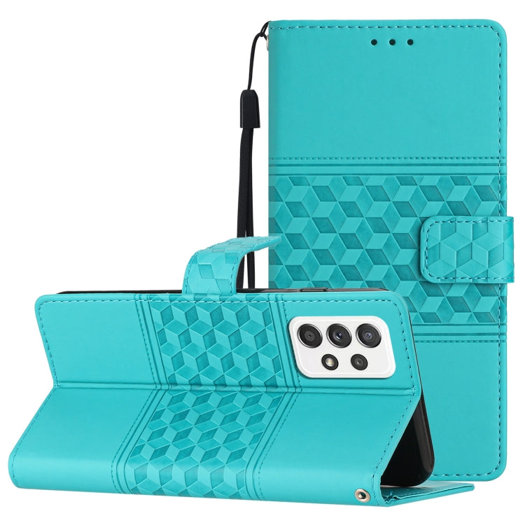 Custodia in pelle effetto goffrato con cordino per Samsung Galaxy