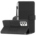 Custodia in pelle effetto goffrato con cordino per Samsung Galaxy