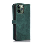 Custodia portafoglio in pelle con cerniera per iPhone XS e 11 Pro