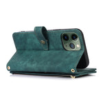 Custodia portafoglio in pelle con cerniera per iPhone XS e 11 Pro