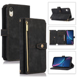 Custodia portafoglio in pelle con cerniera per iPhone XS e 11 Pro