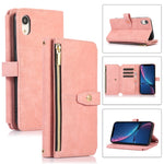 Custodia portafoglio in pelle con cerniera per iPhone XS e 11 Pro