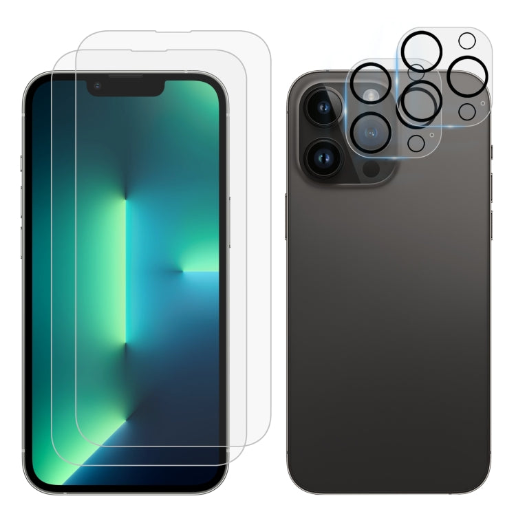 Pellicola vetro temperato 2 pezzi per iPhone 13 e 14