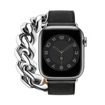 Cinturino in pelle e acciaio per Apple Watch Ultra 49mm e Series