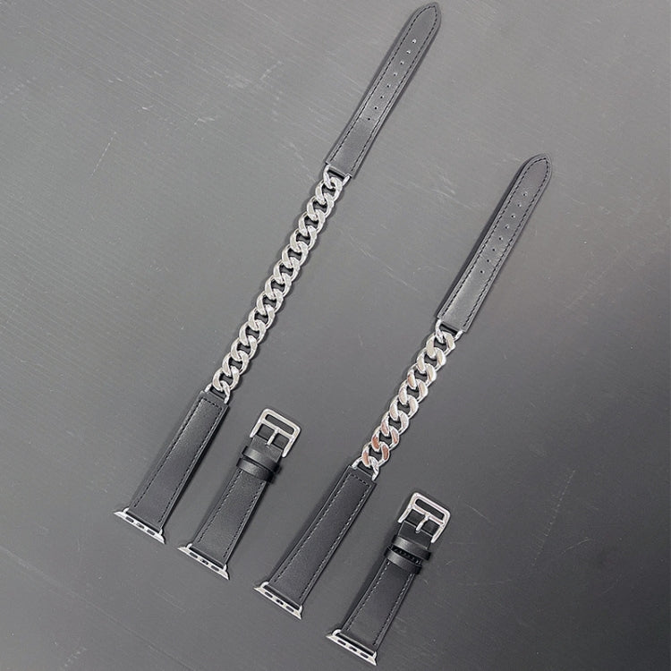 Cinturino in pelle e acciaio per Apple Watch Ultra 49mm e Series