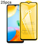 Pellicola vetro temperato 9D Full Glue per Xiaomi Redmi 10C 25 pezzi