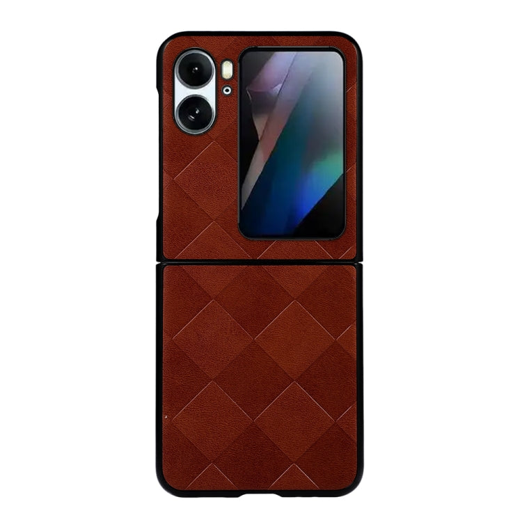 Custodia PU scozzese intrecciata per OPPO Find N2 Flip