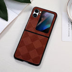 Custodia PU scozzese intrecciata per OPPO Find N2 Flip