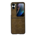 Custodia PU scozzese intrecciata per OPPO Find N2 Flip