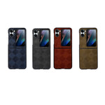 Custodia PU scozzese intrecciata per OPPO Find N2 Flip