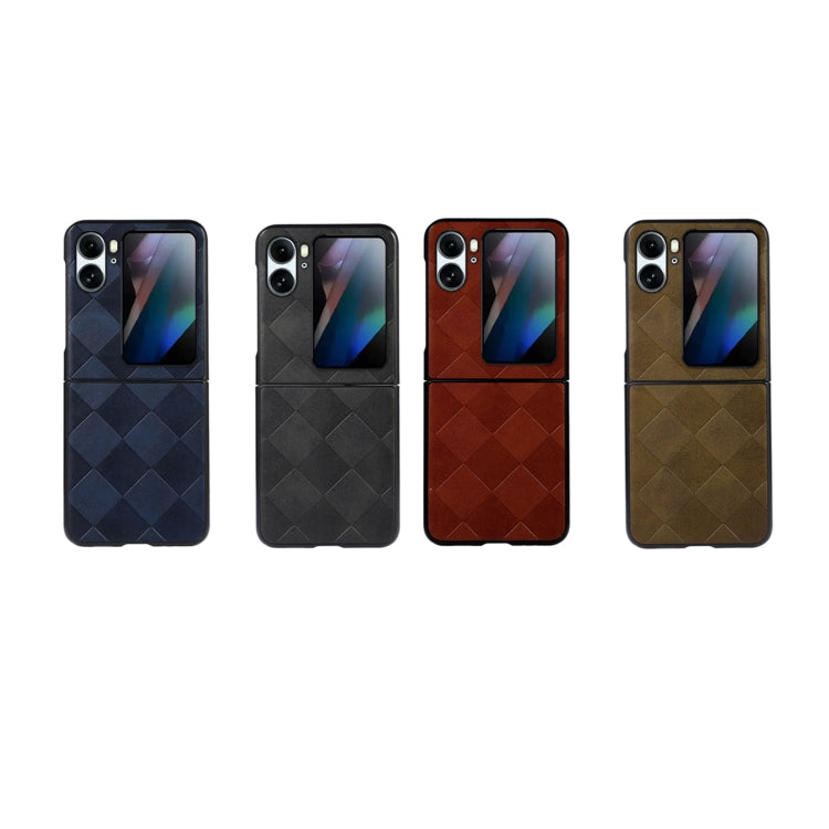 Custodia PU scozzese intrecciata per OPPO Find N2 Flip