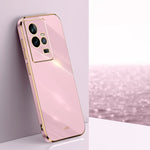 Custodia TPU con bordo in oro 6D per vivo iQOO 11 5G, Realme 10 Pro 5G e Realme
