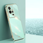 Custodia TPU con bordo in oro 6D per vivo iQOO 11 5G, Realme 10 Pro 5G e Realme