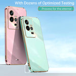 Custodia TPU con bordo in oro 6D per vivo iQOO 11 5G, Realme 10 Pro 5G e Realme