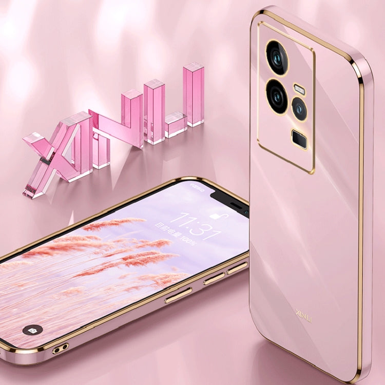 Custodia TPU con bordo in oro 6D per vivo iQOO 11 5G, Realme 10 Pro 5G e Realme