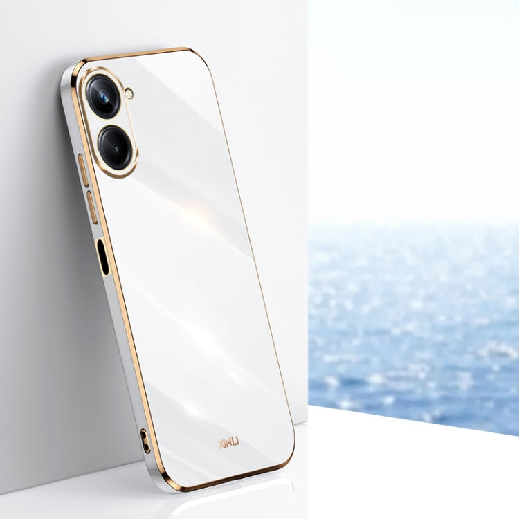 Custodia TPU con bordo in oro 6D per vivo iQOO 11 5G, Realme 10 Pro 5G e Realme