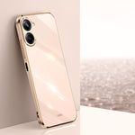 Custodia TPU con bordo in oro 6D per vivo iQOO 11 5G, Realme 10 Pro 5G e Realme