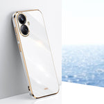 Custodia TPU con bordo in oro 6D per vivo iQOO 11 5G, Realme 10 Pro 5G e Realme