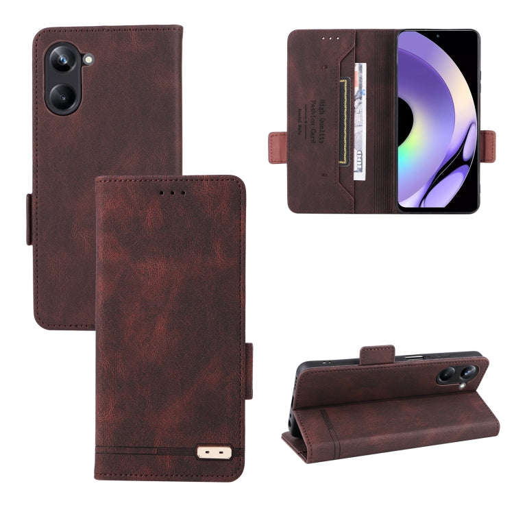 Custodia in pelle con chiusura magnetica per Realme 10 Pro