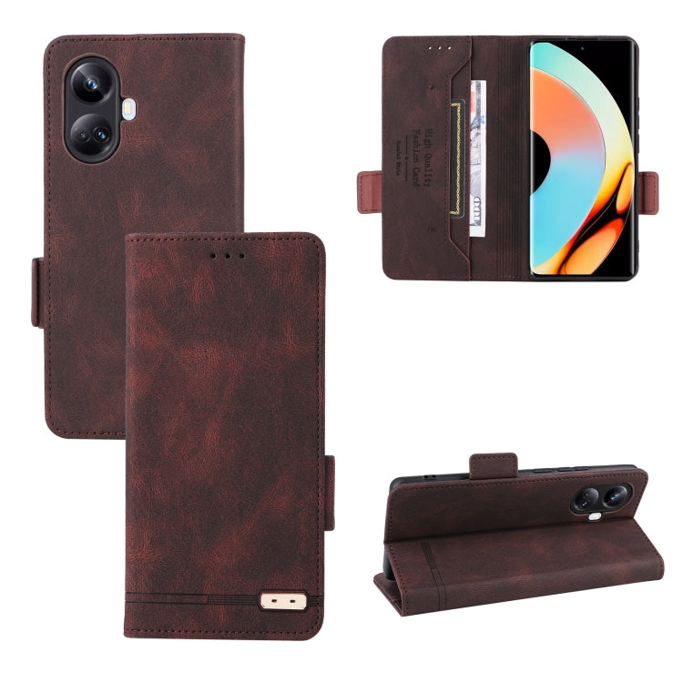Custodia in pelle con chiusura magnetica per Realme 10 Pro