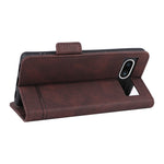 Custodia in pelle con chiusura magnetica per smartphone