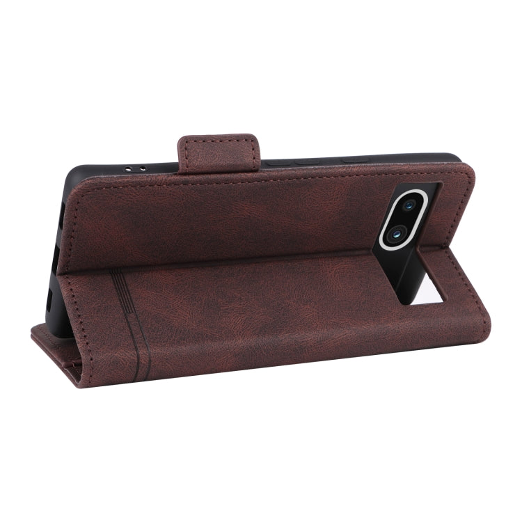 Custodia in pelle con chiusura magnetica per smartphone