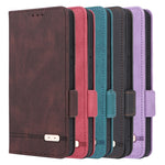 Custodia in pelle con chiusura magnetica per smartphone