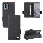 Custodia in pelle con chiusura magnetica per smartphone
