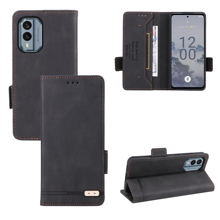 Custodia in pelle con chiusura magnetica per smartphone