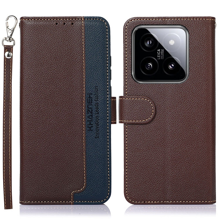Custodia RFID in pelle con texture litchi per Xiaomi Redmi e POCO