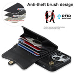 Custodia per telefono con slot per schede RFID con cordino lungo, For iPhone 13 Pro