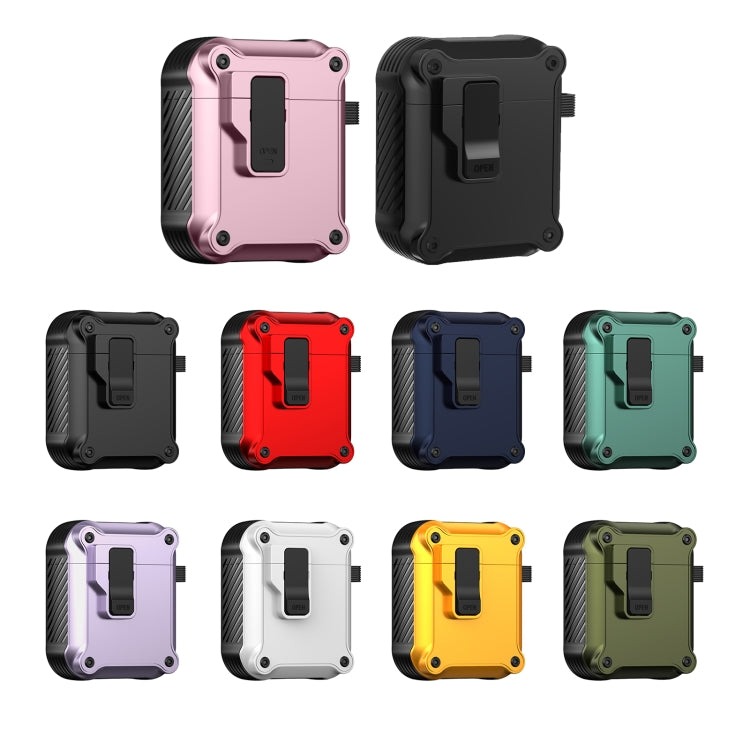 Custodia protettiva per auricolari Eagle antiurto con interruttore, For AirPods 1 / 2