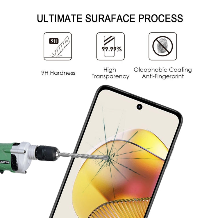 Pellicola vetro temperato schermo intero con colla intera per Motorola Moto G73