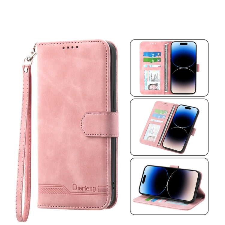 Dierfeng Dream Line TPU + Custodia per telefono in pelle PU, For iPhone 14, For iPhone 14 Plus, For iPhone 14 Pro, For iPhone 14 Pro Max