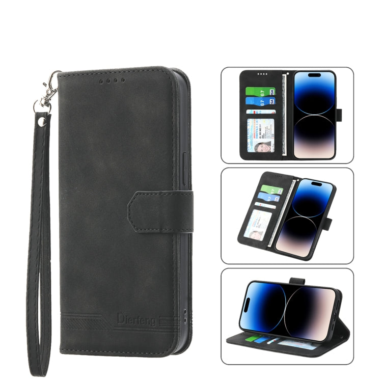 Dierfeng Dream Line TPU + Custodia per telefono in pelle PU, For iPhone 14, For iPhone 14 Plus, For iPhone 14 Pro, For iPhone 14 Pro Max