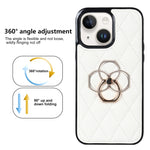 Custodia per telefono in pelle PU romboidale con supporto per anello, For iPhone 14, For iPhone 14 Plus, For iPhone 14 Pro