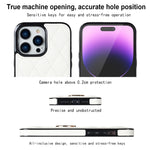 Custodia per telefono in pelle PU romboidale con supporto per anello, For iPhone 14 Pro Max, For iPhone 13 mini, For iPhone 13