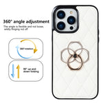 Custodia per telefono in pelle PU romboidale con supporto per anello, For iPhone 13 Pro, For iPhone 13 Pro Max, For iPhone 12 mini