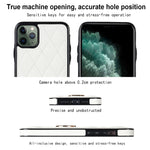 Custodia per telefono in pelle PU romboidale con supporto per anello, For iPhone 11 Pro, For iPhone 11 Pro Max, For iPhone X / XS