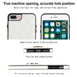 Custodia per telefono in pelle PU romboidale con supporto per anello, For iPhone 7 Plus / 8 Plus