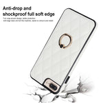 Custodia per telefono in pelle PU romboidale con supporto per anello, For iPhone 7 Plus / 8 Plus