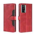 Custodia per telefono in pelle con fibbia magnetica Skin Feel, For vivo S16 / S16 Pro, For vivo Y02 4G, For Fujitsu Arrows N F-51C, For Xiaomi Redmi K60E, For Xiaomi Redmi K60 / K60 Pro, For Honor 80 GT